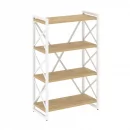 Стеллаж на регулируемых опорах - 4 полки LOFT VR.L-MST.O-4.8 Металл белый Тиквуд светлый_18