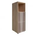 Шкаф книжный средний со стеклом без топа YALTA LT-SU 2.2Пр Снежная Патина_38