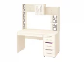 Стол компьютерный с надстройкой Мегаполис 55.14 55.19 Сосна Астрид_0