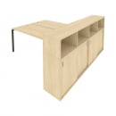 Рабочая станция с опорным шкафом-купе Metal System Б.РС-СШК-4.5 Акация/Антрацит_44