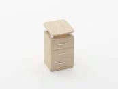 Тумба приставная на 3 ящика с проставками Glassy 3.10.17 Венге_7