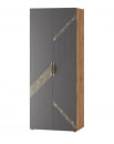 Шкаф для одежды с полками и штангой (лев/прав) Монако 902.43 Дуб Вотан Графит_4