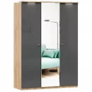 Шкаф трехстворчатый с зеркалом Фиджи 003 Дуб Золотой Антрацит_2
