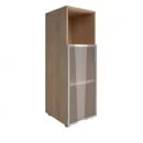 Шкаф книжный средний со стеклом в раме без топа YALTA LT-SU 2.2R Снежная Патина_40