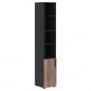 Шкаф-колонка с глухой малой дверью (левый) VELION VENEER VRHCS 40.5 L Американский орех Яшма черная_8