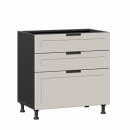 Тумба кухонная 800 с 3 ящиками ЛЮКС (4) Джамис ЛД 296.930.000.124 Белый Кашмир_16