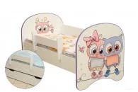 Кровать детская с фотопечатью с 1 ящиком 800*1600 Совята_4