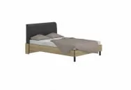 Кровать 1400 без основания Лофт 14 Дуб Крафт Золотой Черный_0