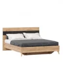 Кровать двуспальная 1600 Шелли Дуб золотой Мрамор черный_2