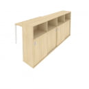 Рабочая станция с опорным шкафом-купе Metal System Б.РС-СШК-4.1 Акация/Белый_40