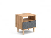 Тумба Денвер 1 ящ Дуб вотан/Графит Р-810_0