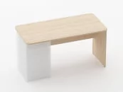 Стол прямой под встроенную тумбу Glassy 1.101.14Л Бук светлый_6