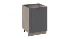 Шкаф напольный Одри Н_72-60_1ДР  Дуб Сонома трюфель/Серый шелк_0
