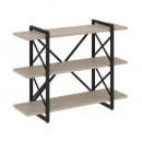 Стеллаж на регулируемых опорах - 3 полки LOFT VR.L-MST.O-3.8V Металл белый Дуб Аттик_15