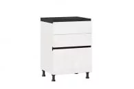 Тумба кухонная 600 с 3 ящиками ЛЮКС (4) Шервуд ЛД 281.600.000.150 Белый Белый глянец_15