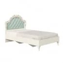 Кровать полутороспальная 1200 Луиза ЛД 665.095.000 Алебастр Мятный_1