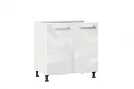 Тумба кухонная 800 Герда ЛД 272.065.000 Белый/Белый глянец_14