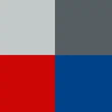 светло-серый RAL 7035, графитовый RAL 7012, красный, синий