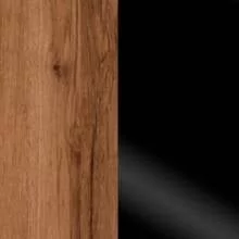 Дуб делано/Черный глянец