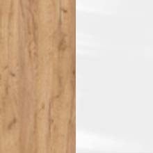 Дуб крафт золотой/Белый глянец