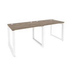 Рабочая станция на О-образном м/к ОНИКС О.МО-РС-2.1.7 Тиквуд Темный/Белый / ONIX O.MO-RS-2.1.7