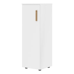 Шкаф-колонка с глухой средней дверью левый Forta FMC 40.1 L Белый премиум