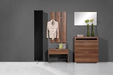 Черный шкаф в черном стекле Lupo Black Черный