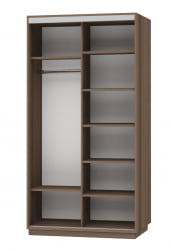 Шкаф-купе двухдверный Экспресс Дуо Медиум 1200х2200h Венге