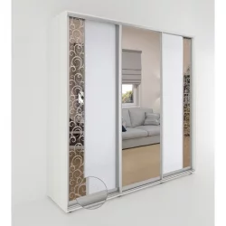 Шкаф-купе 3-х дверный Акцент-Вера КС 2100х600  Выбеленное дерево