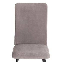 Металлический стул La Rousse NEW, флок , серый/черный, 29, 45x55x93 см