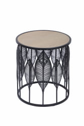 Круглый журнальный столик Вальд Черный