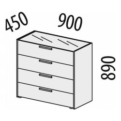 Комод в спальню Монако 903.18 Дуб Вотан / Белый шпон / Альпийский белый