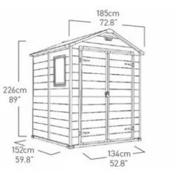 Сарай пластиковый MANOR 6x5 DD
