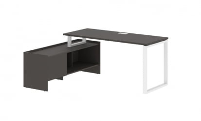 Стол с тумбой EDIS EQCT 17614 Мокко Белый