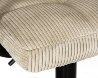 Стул барный ДОБРИН КРУГЕР АРМ БЛАCК (бежевый вельвет (ЛАР-Е2041-04)) 2 шт / DOBRIN KRUGER ARM BLACK (LAR-E2041-04))