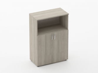 Шкаф средний полуоткрытый Glassy 6.12.121 Дуб сантана светлый