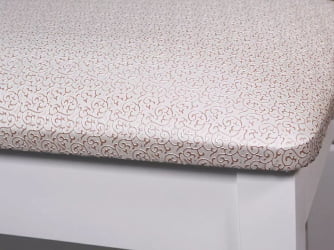 Банкетка Рози Белый Броде 024 Бело-Бронзовый