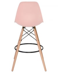 Стул барный ДОБРИН ДСВ БАР (ножки светлый бук, цвет сиденья светло-розовый (ПК-02)) 2 шт / DOBRIN DSW BAR (PK-02))