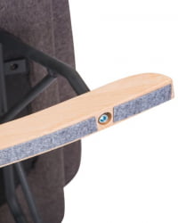 Набор 2 шт Кресло-качалка ДОБРИН КИАРА (серая ткань (ЛАР-106Д-26)) 2 шт / DOBRIN KIARA (LAR-106D-26))