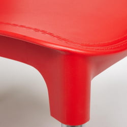 Стул GENIUS (mod 75) металл/пластик, 46x56x84cм, красный/ножки хром