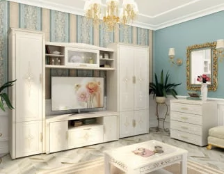 Комплект мебели для гостиной Венеция №08 Сосна Астрид Ваниль