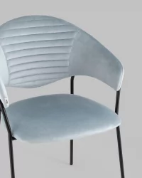 Стул Алексис велюр Пыльно-голубой