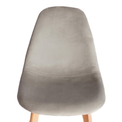 Сту CИНДЙ СОФТ (мод. C1021Ф1-1) велюр/дерево бук, 55 х 48 х 83 см, Светло-серый ХЛР39 / натуральный / CINDY SOFT (mod. C1021F1-1) HLR39