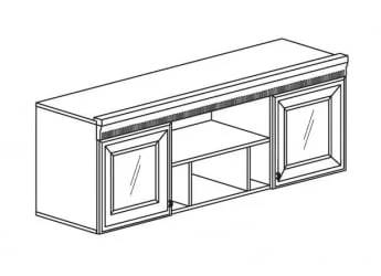 Настенный шкаф для гостиной Марлен 479 Кремовый белый Патина