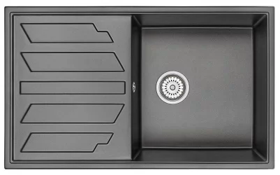 Кухонная мойка ГРАНУЛА 8601 Черный / GRANULA