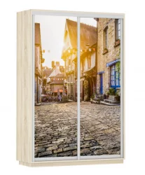 Шкаф-купе двухдверный Экспресс Дуо 1400х2200х Улица/Дуб сонома / 1400х2200h