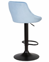 Стул барный DOBRIN LOGAN BLACK (пудрово-голубой велюр (MJ9-74)) 2 шт