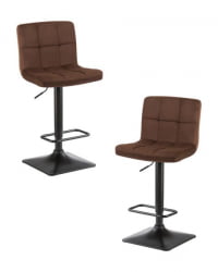 Стул барный ДОБРИН ДОМИНИC (шоколадный велюр (МДЖ9-111)) 2 шт / DOBRIN DOMINIC (MJ9-111))