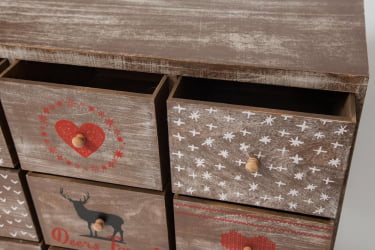 Комод с 9 ящиками Secret De Maison CHRISTMAS 9 ( mod. HX16-007NS ) brown antique/ash christmas