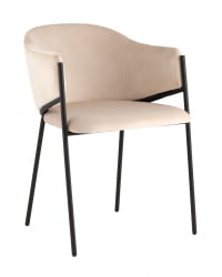 Стул Брасе велюр Молочный / Brace